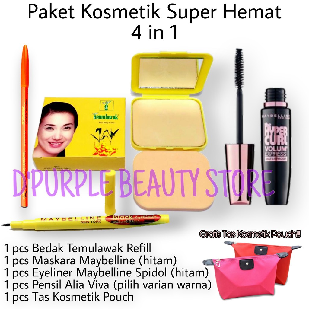 Paket Kosmetik Super Hemat Komplit 4 in 1 - Paket Make Up Hemat Super Komplit 4 in 1