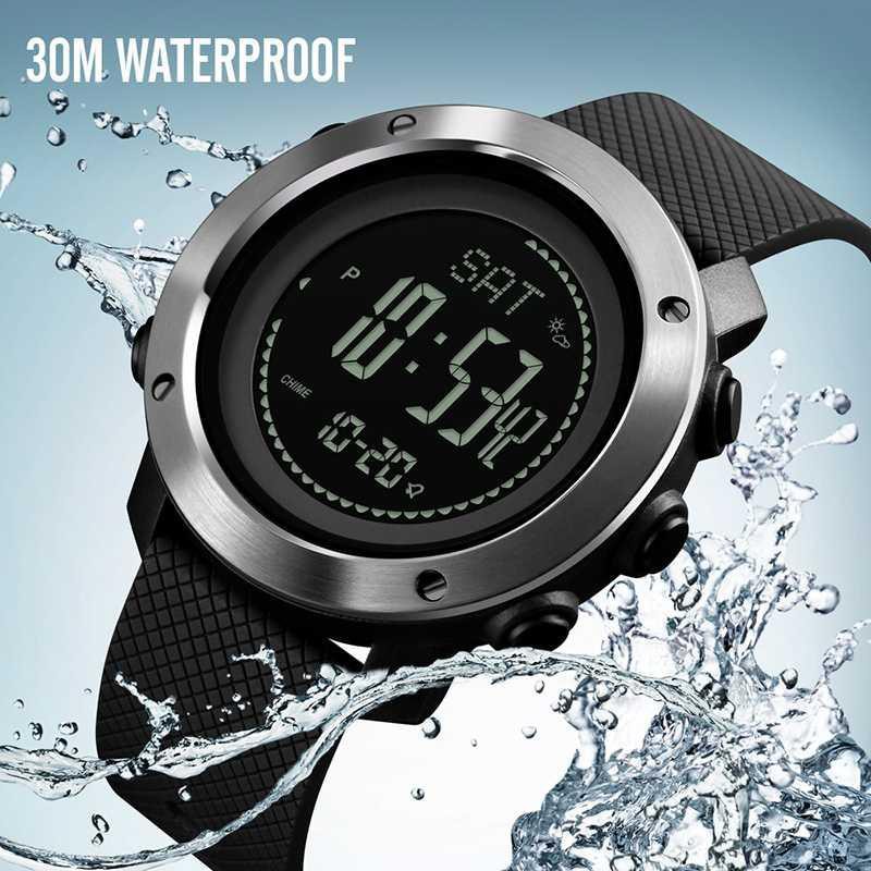 SKMEI Jam Tangan Digital Sporty Pria Pedometer Calorie Compass - 1427 [Hitam]