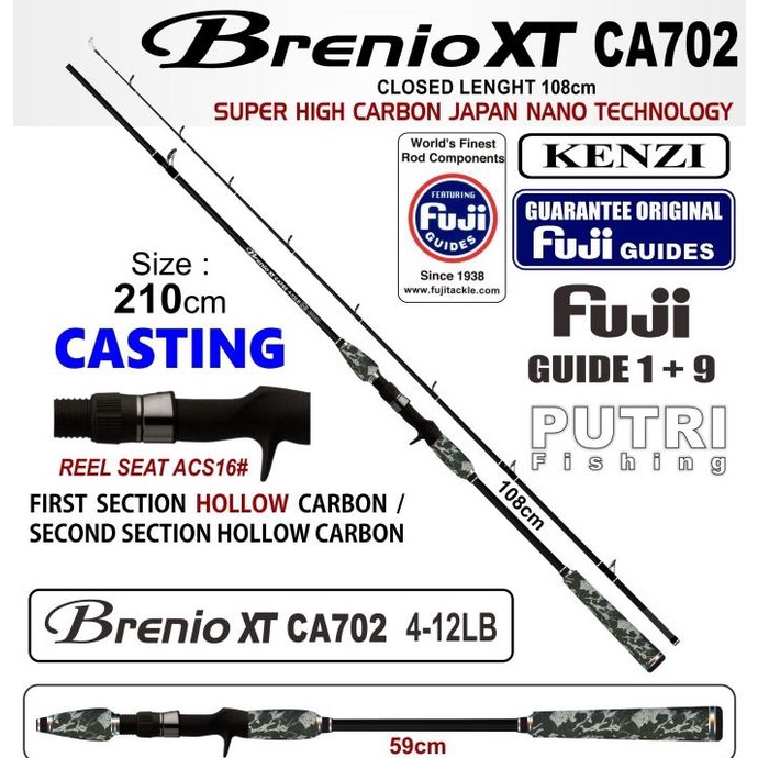 Joran Kenzi Brenio Xt Ca702 4-12Lb Casting Fuji Guides