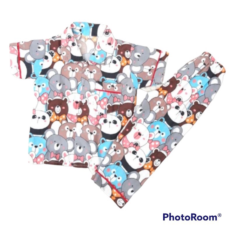 Piyama anak motif lengan pendek baju tidur anak laki laki perempuan pashion tidur anak baju anak sehari hari pakaian anak baju anak murah