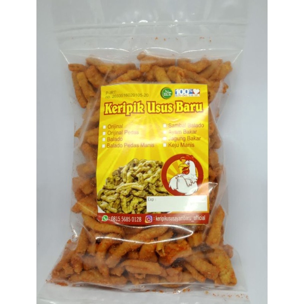 

Keripik Usus Ayam Baru 1/2KG 6 Rasa| Keripik Usus| Kripsus