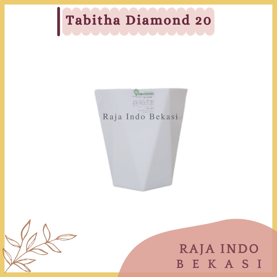 Pot Tabitha Diamond 20 Putih