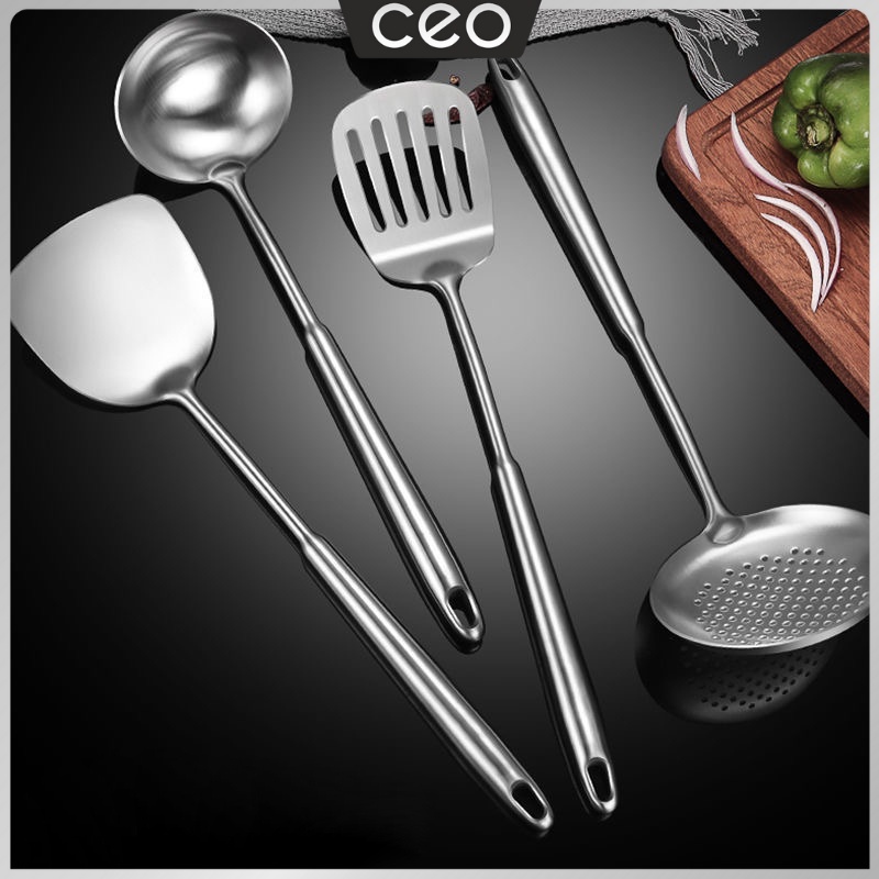 CEO Alat Masak Spatula Stainless 6 Varian - Spatula Kitchen Ware Set Stainless Spatula - Alat Masak All In One