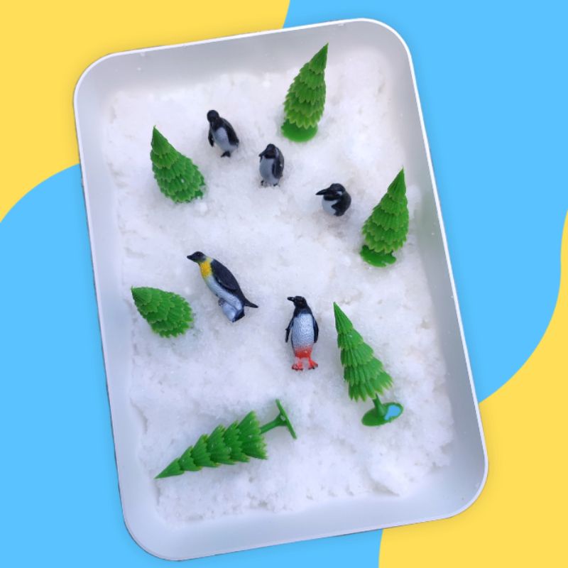 Bubuk Salju Snowfake Instan Snow Sensory Play Sensory Texture