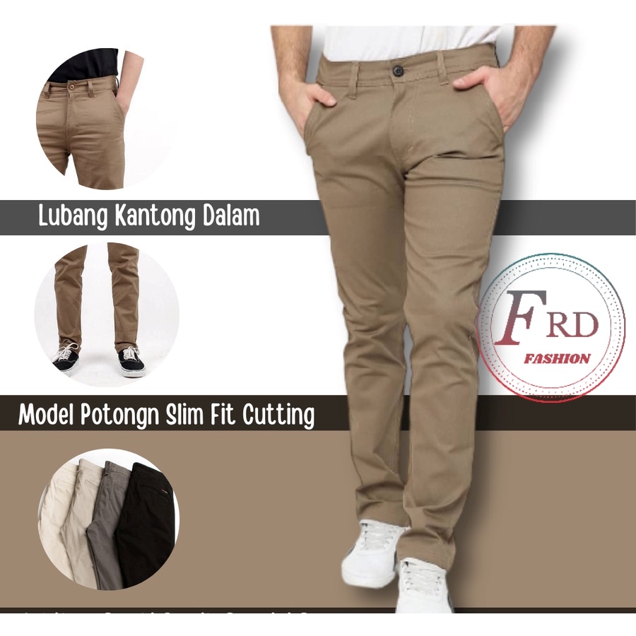 Celana Chino Panjang Dewasa Slimfit Cino Kerja Kantor Original  Premium Distro Unisex Chinos Pant High Quality