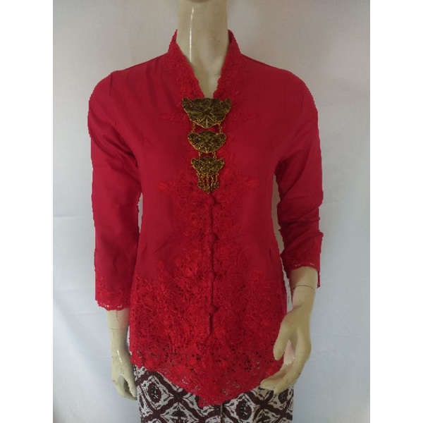 kebaya encim Merah / set kebaya encim merah