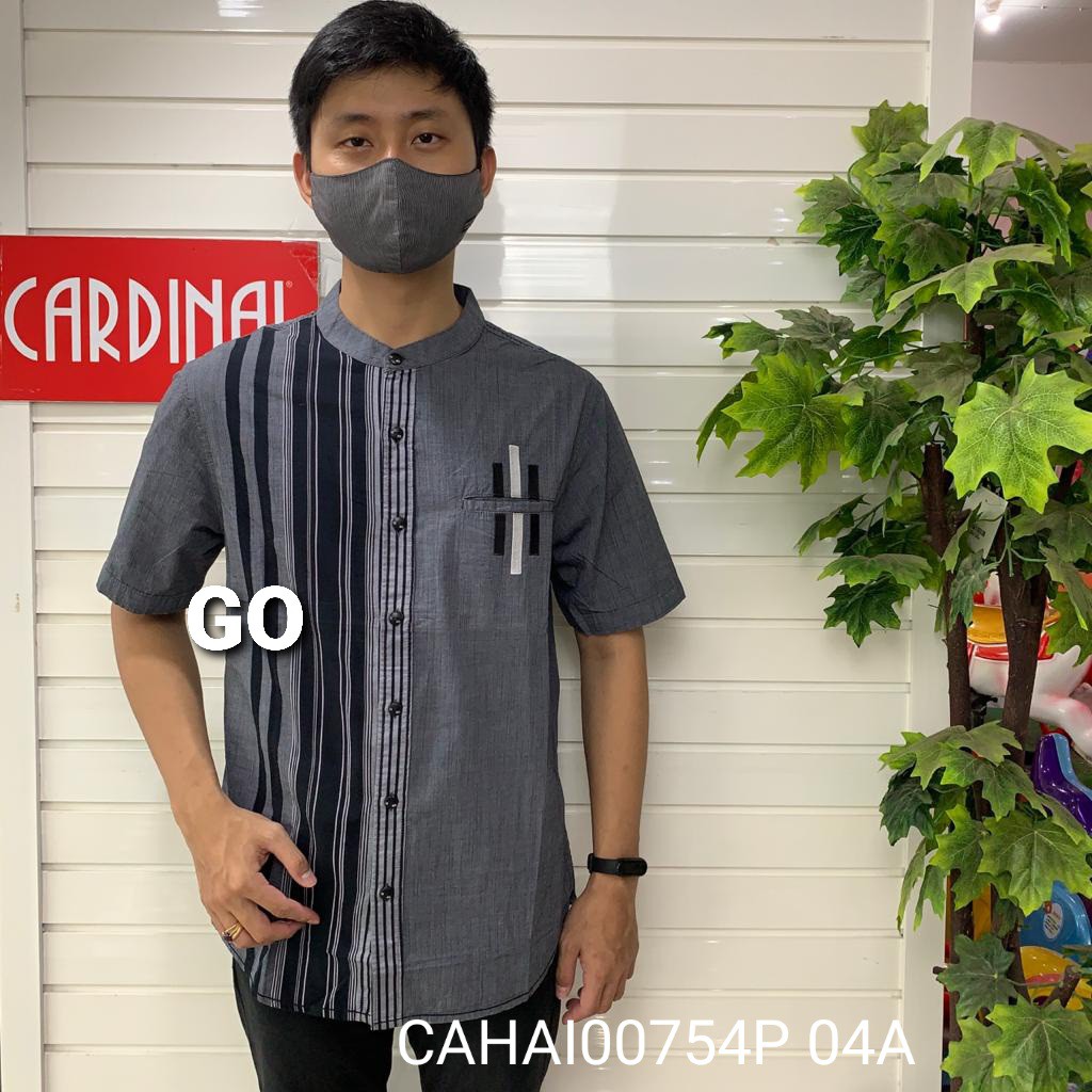 gof TJR CARDINAL KEMEJA KOKO PRIA LENGAN PENDEK FORMAL Baju Cowok 100% Original