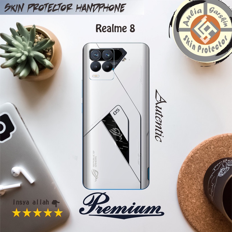 Premium Realme 8 Motif Rog 3 Garskin Stiker CUSTOM