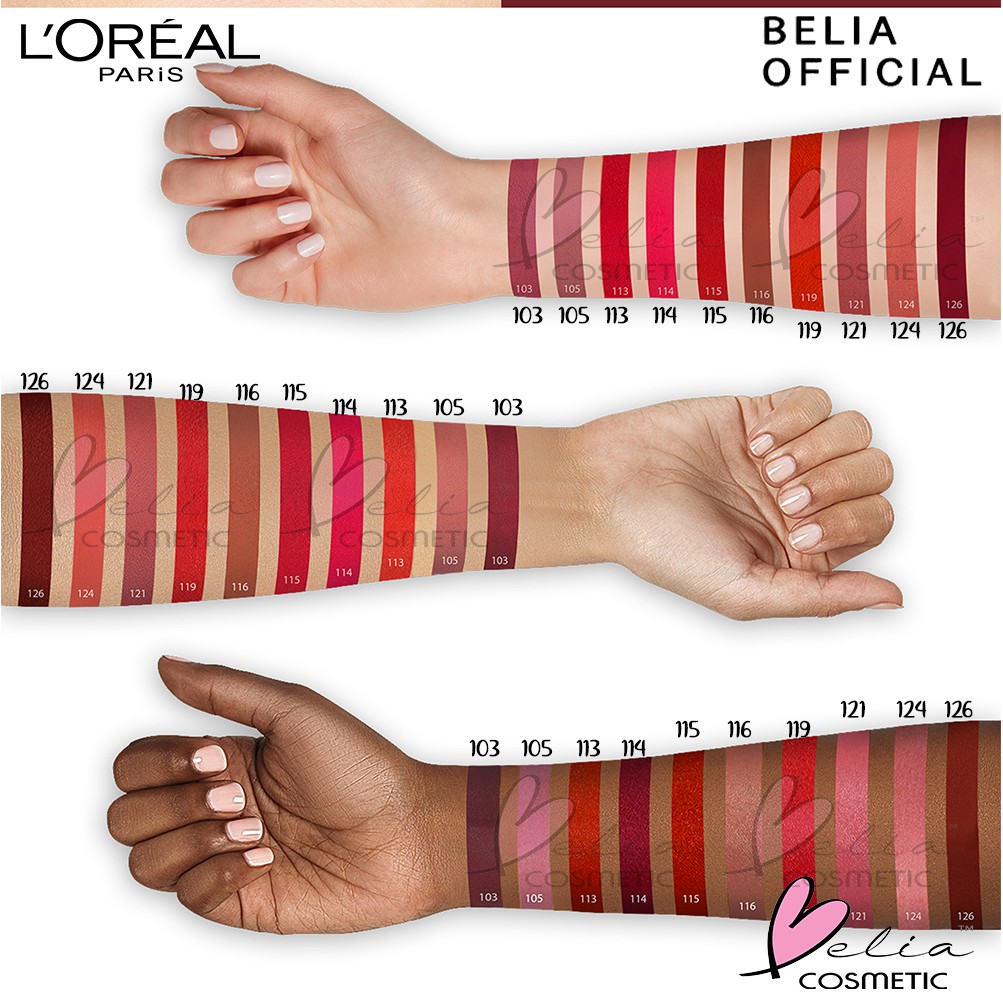 ❤ BELIA ❤ L'Oreal Rouge Signature Matte Liquid Lipstick 7 ml | Mate Colored Lip Ink LOREAL (Part 1)