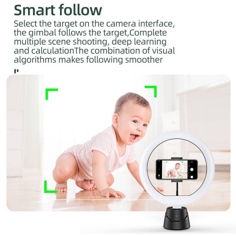 B-40 - Universal 360 Intelligent Auto Following Ring Fill Light with Face Tracking - APP Support