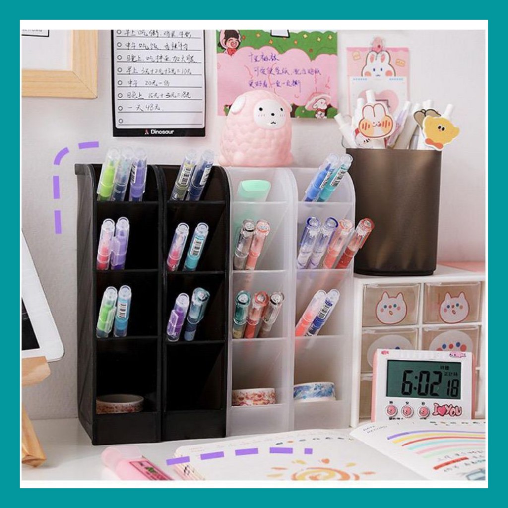 

YSB - [FREE STICKER] PEN HOLDER TRANSPARENT / RAK MINI 4 SEKAT