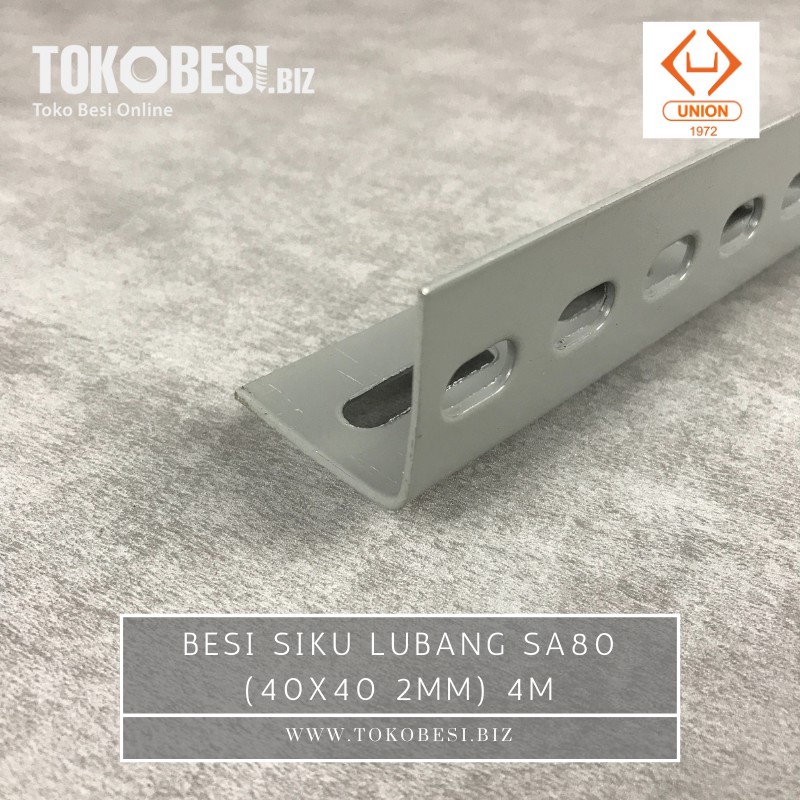 Besi Siku Lubang SA80 (40x40 2mm) 4m