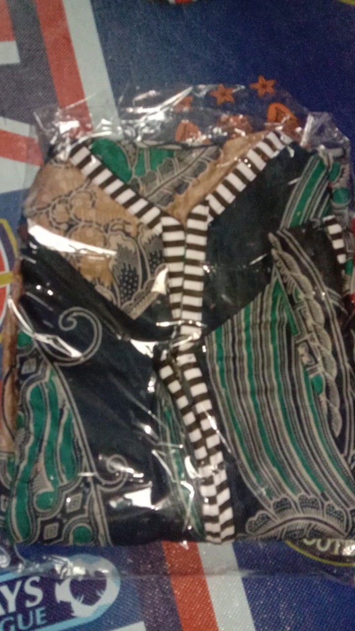 Atasan Batik Wanita Tunik Batik Jumbo Zipper Depan Size M L Xl Xxl Xxxl