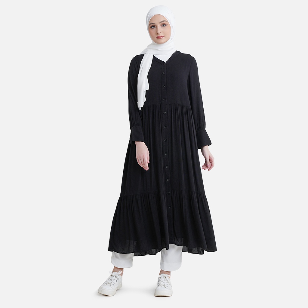 Aeesha Baju Gamis Wanita LIN000057A Hitam