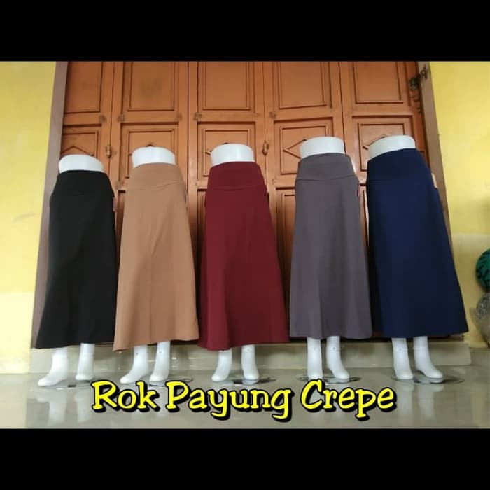 ROK MAYUNG CREPE // ROK PANJANG LEBAR CREPE