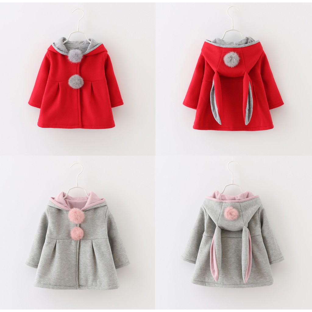 Mimicat-Jaket bayi / jaket tebal anak motif telinga kelinci