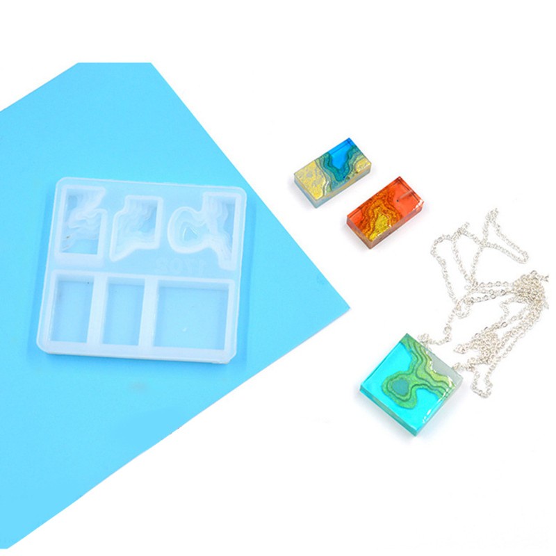 1 Set Cetakan Resin Epoksi Handmade Bahan Silikon Untuk Membuat Perhiasan Diy