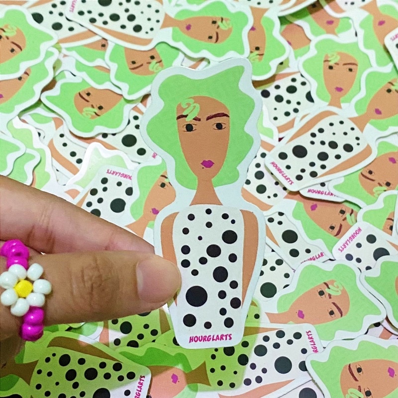 

STICKER HOURGLARTS ART “MADAMEDOT” STICKER WATERPROOF