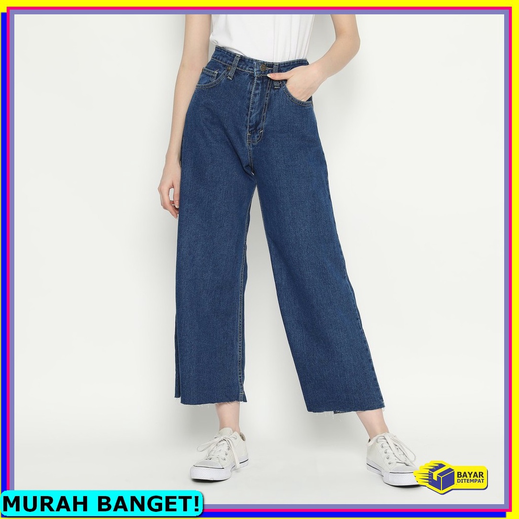 Trend Kekinian - Bisa Celana Jeans Levis Wanita Cewek Boyfriend P QB401 Esrocte Celana Kulot Unfini