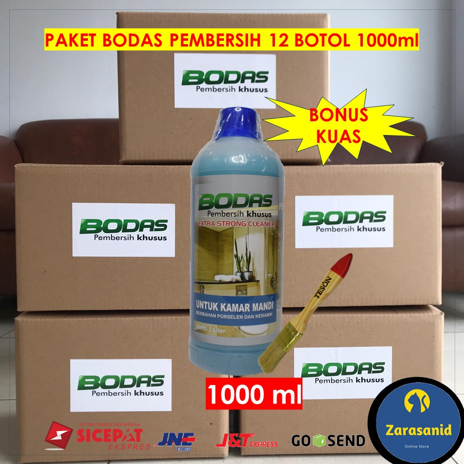 PAKET BODAS 12 BOTOL 1000ML PEMBERSIH TOILET KERAK KERAMIK PORSELEN KAMAR MANDI HARGA RESELLER