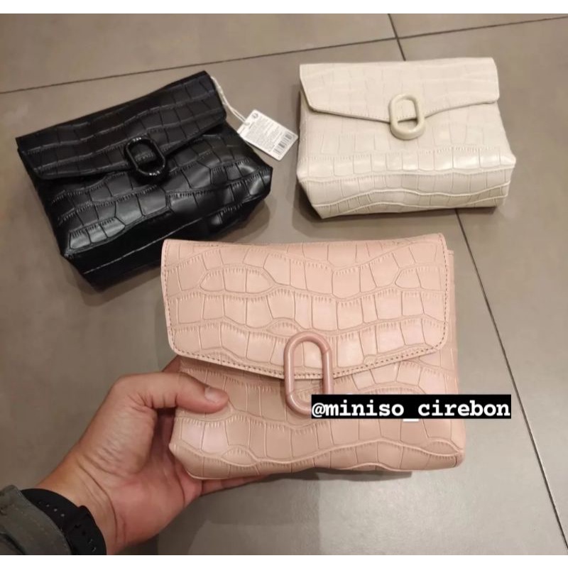 Slingbag Tas Selempang Pattern Croco Miniso