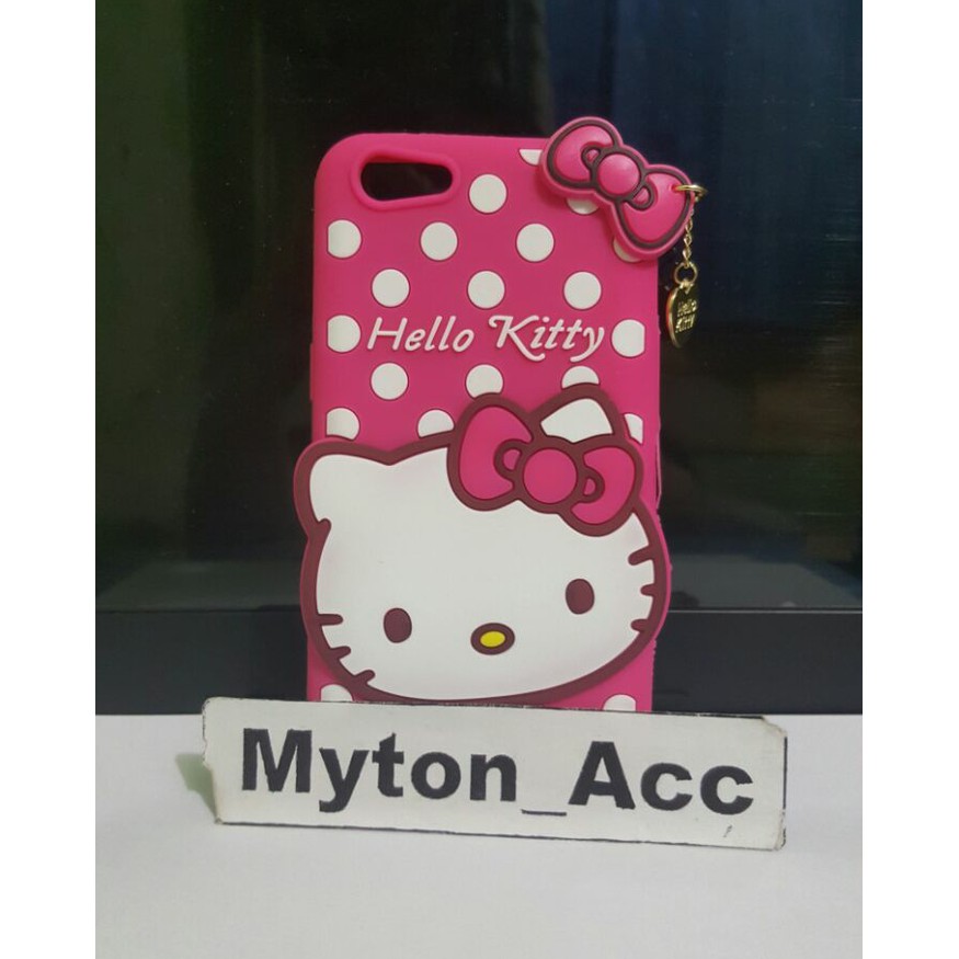 barokah custom case 3d 4d hello kitty oppo a71 boneka karakter softcase soft