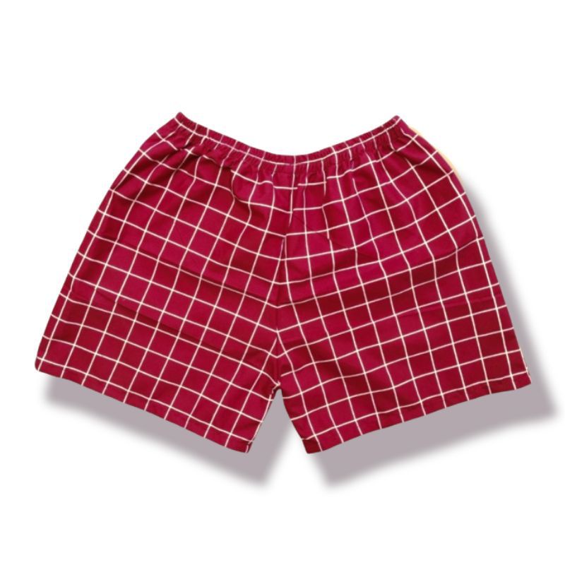 celana boxer motif kotak adem/celana pendek santai/celana pantai/celana rebahan/