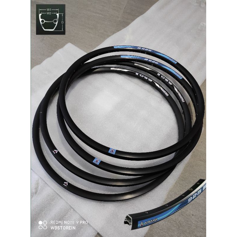 Rims Velg Sepeda 26 / 27.5 inch ARAYA 32 Hole Alloy Double Wall MTB Sepeda Gunung Kuat dan Awet
