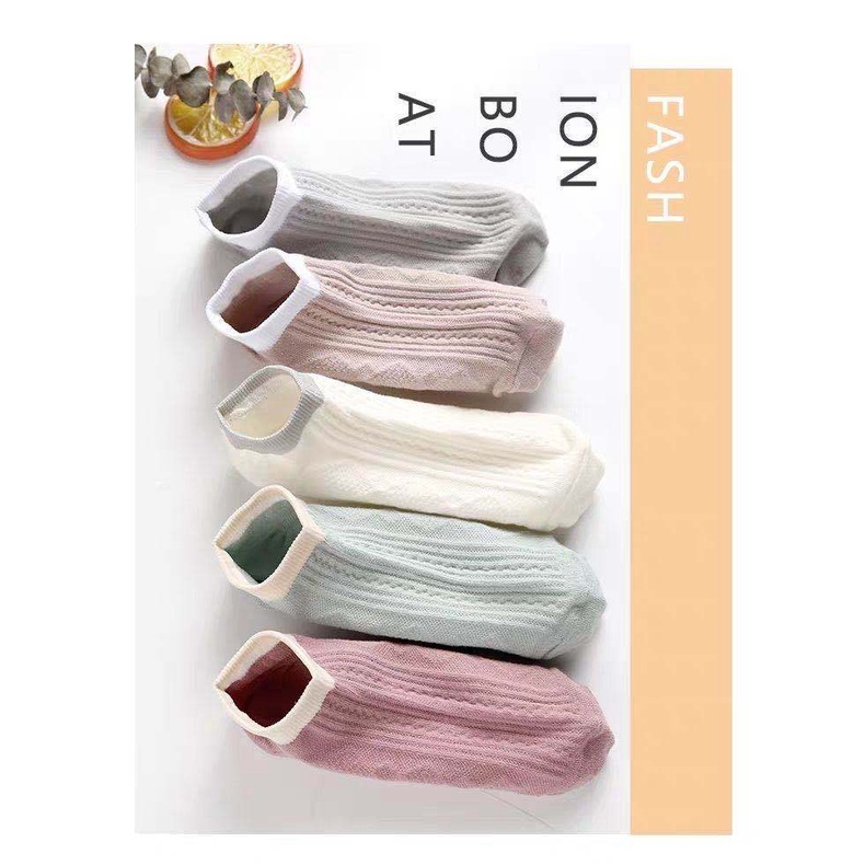 ☀ Sunly ☀ A111 Kaos Kaki Wanita Motif Polos Style Fashion Korea Women Sock Import Murah