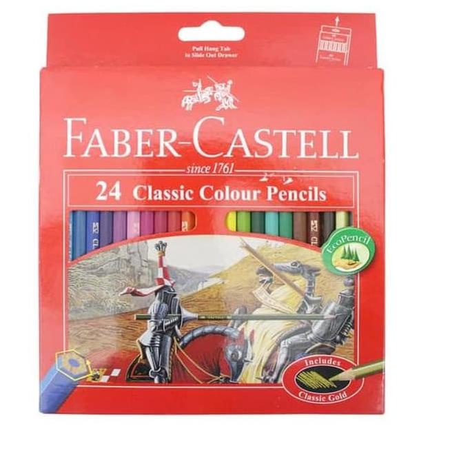 

Barang Pilihan.. PENSIL WARNA KAYU 24 WARNA - FABER CASTELL CLASSIC 24 Warna (OFF-52)