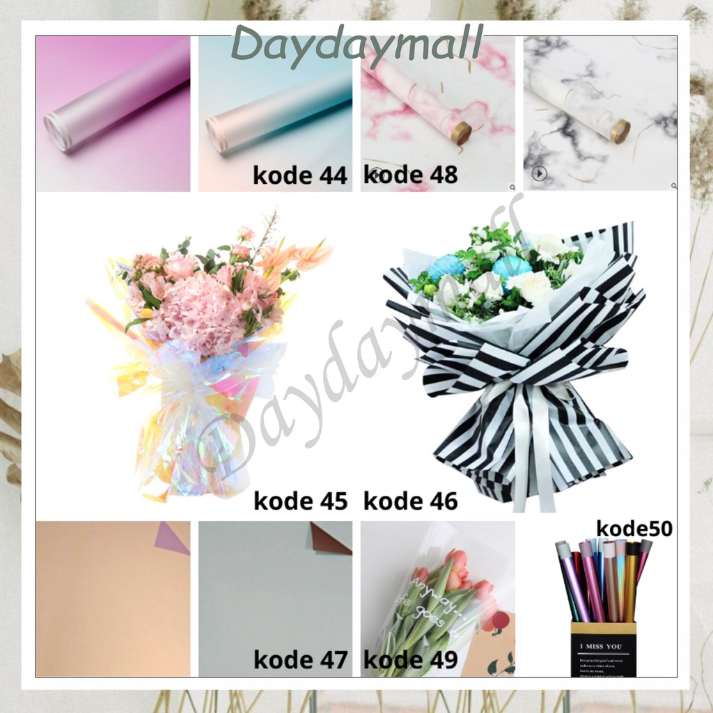 Flower Wrapping Cellophane Paper Kertas Bouquet Buket Bunga / Kertas Bunga / Kertas Kado 6044