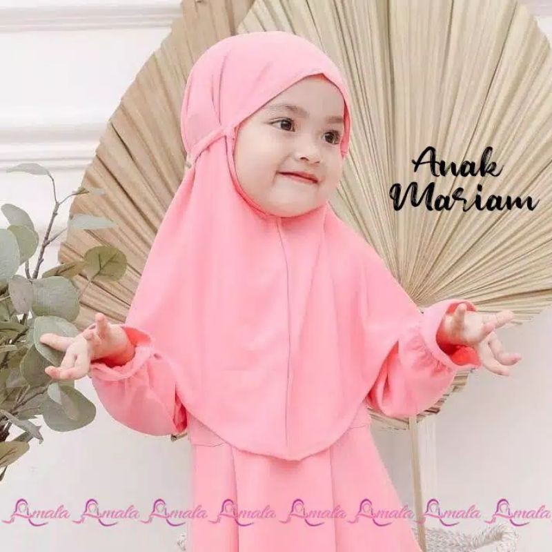 SD - JILBAB ANAK TASYA BAHAN DIAMOND STRECTH / BERGO ANAK USIA 1-4 TAHUN ADEM TIDAK GERAH