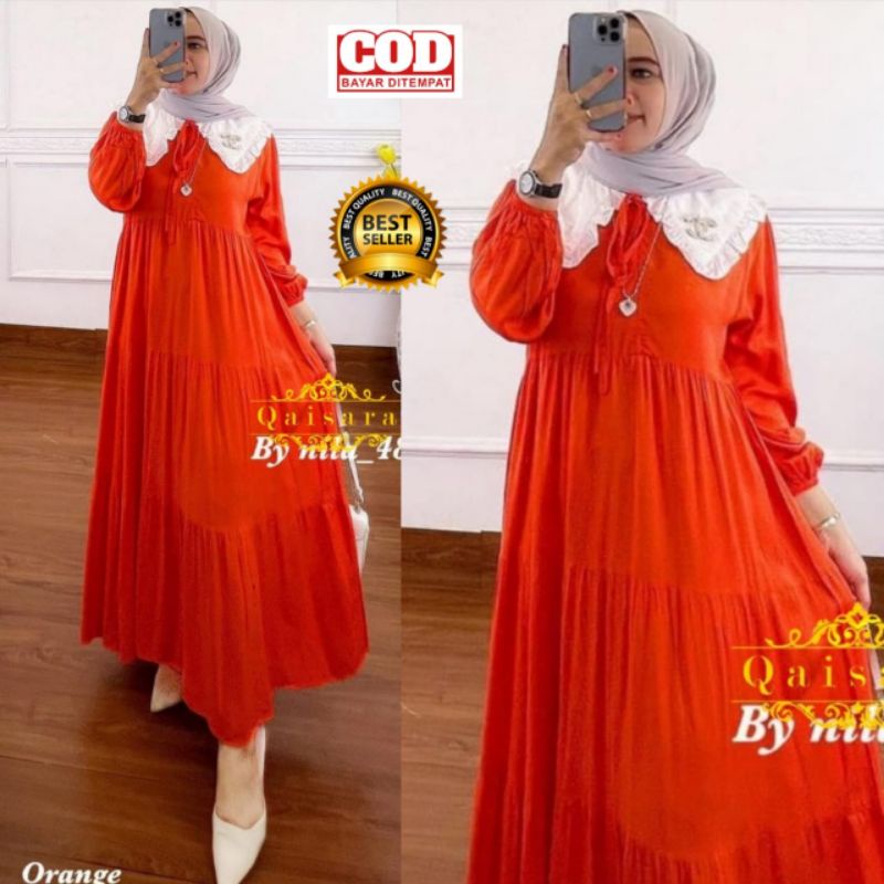 Baju Gamis Wanita Midi Dress Dres Muslim Homedress Katun Rayon Polos Jumbo Terbaru Polos Jumbo Gamis Midi Dress Dres Rempel Polos Jumbo Busui