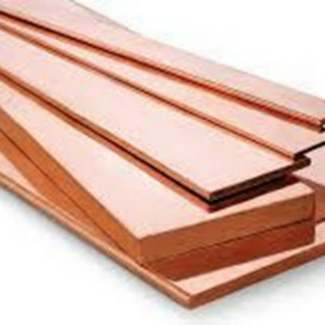 Plat BUS BAR TEMBAGA 10 x 50 mm pjg 4 meter asli Tembaga
