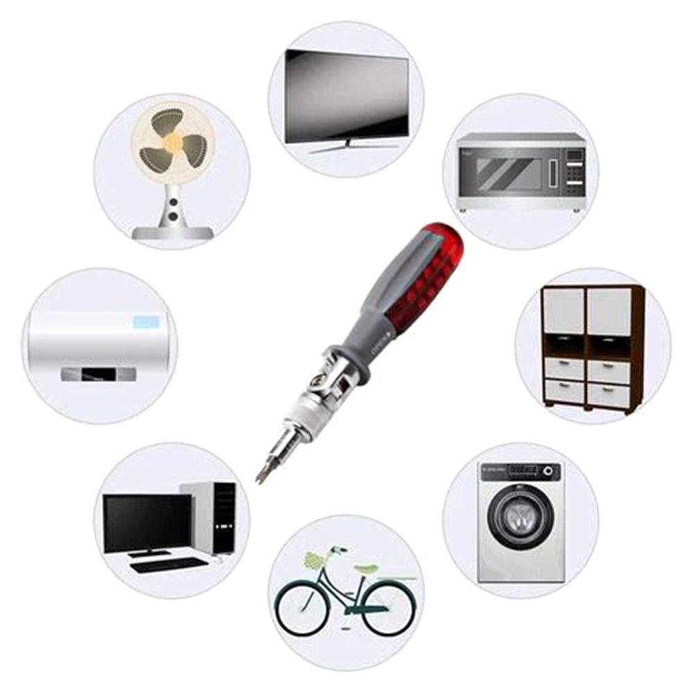 Solighter Obeng Teleskopik Rumah Tangga Bit Kepala Hand Tools Combo Set