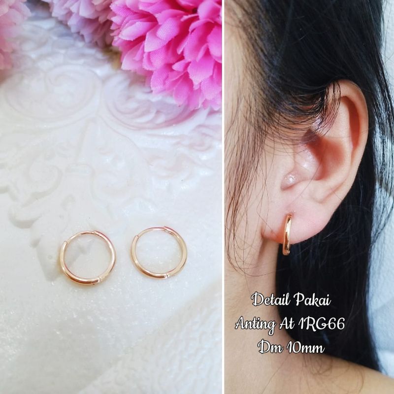 Anting Titanium Terlaris Bulat Anti Karat Anting Wanita Simple