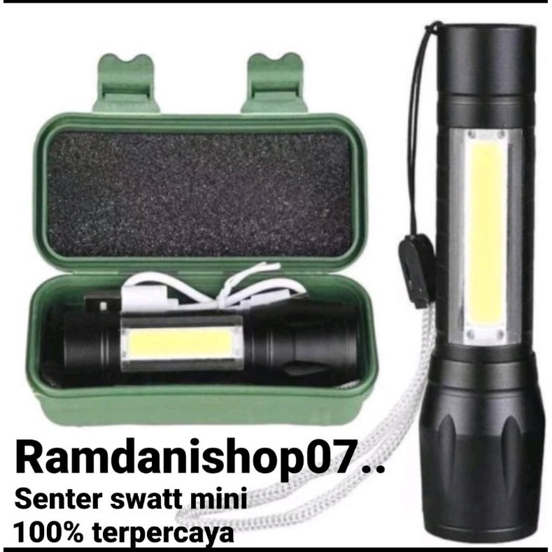 Senter swat mini super terang 3 mod kulitas super