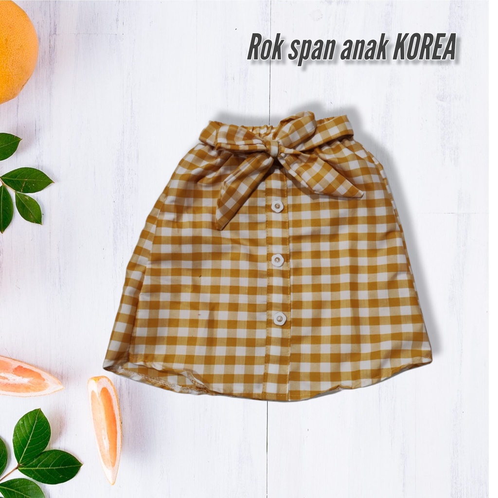 ROK SPAN ANAK PEREMPUAN KOTAK - KOTAK 1-6th !!!