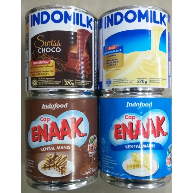 

susu kental manis / krimer kental manis cap enak & indomilk 370gr