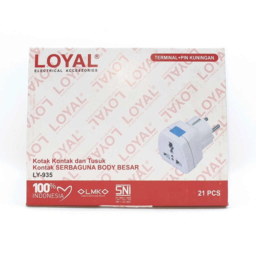 @21 Pcs (1 Kotak) Loyal LY-935 PREMIUM Steker Serbaguna JUMBO SNI / Over Steker Serbaguna