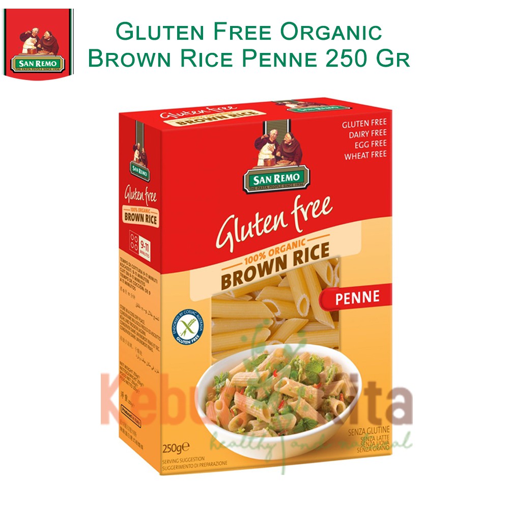 

San Remo Gluten Free Organic Brown Rice Penne 250gr