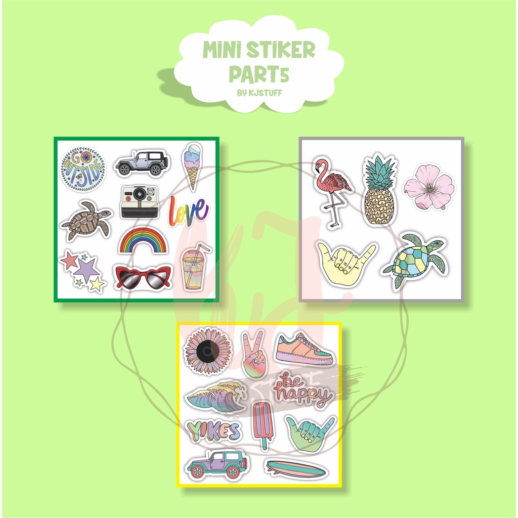 

(PART 5) MINI STICKER TUMBLR AESTHETIC STIKER LAPTOP STIKER CASE HP MURAH