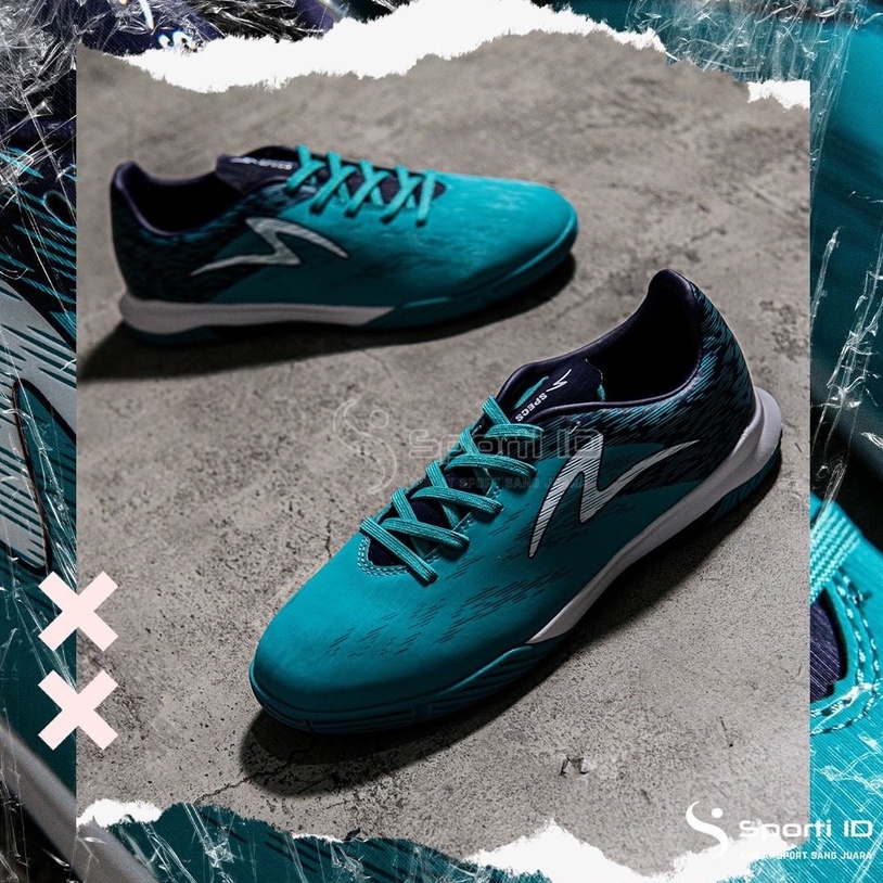 Sepatu Futsal Specs Accelerator Alpha Pro IN - Aqua Astral 401576 Original
