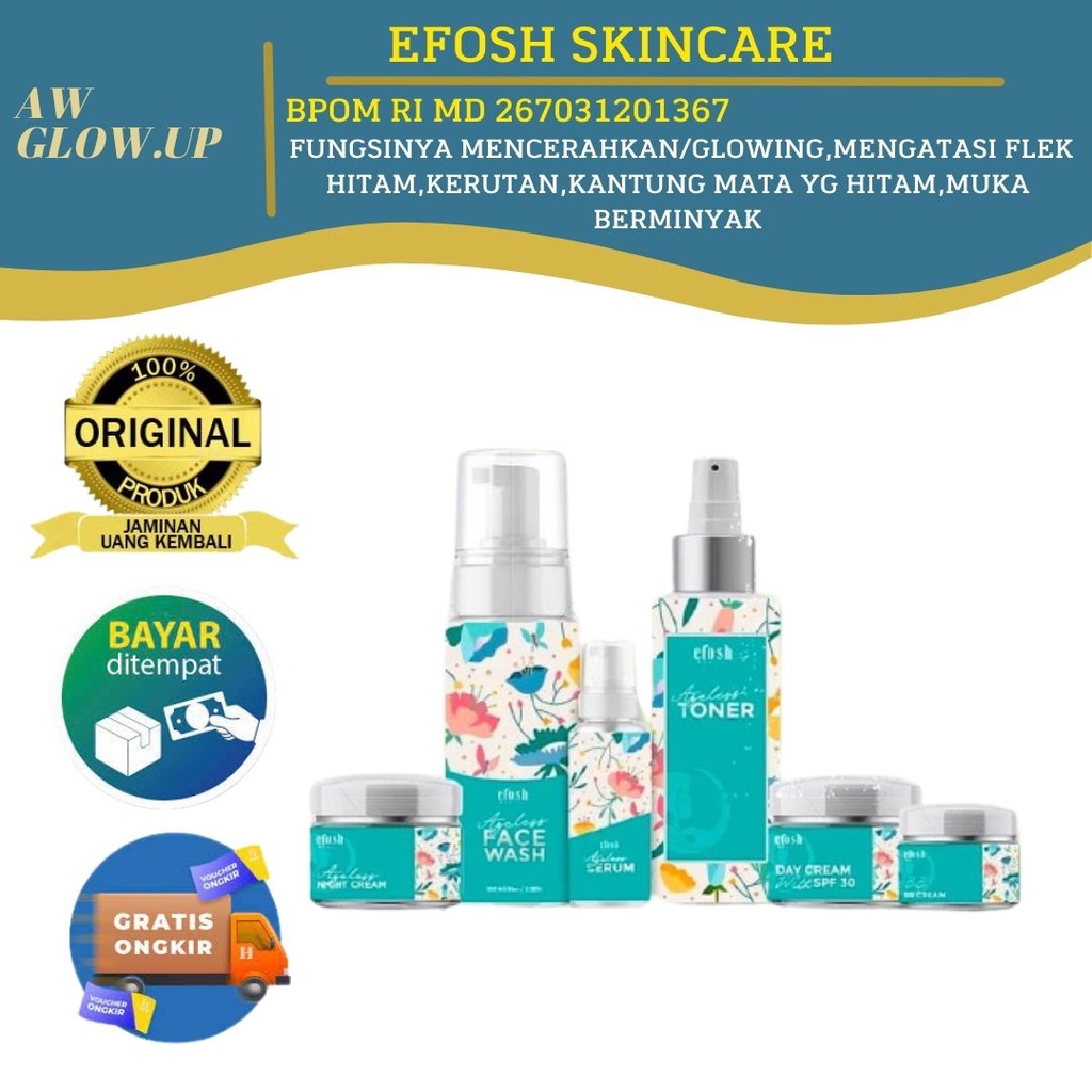 Efosh Ageless Glowing Spot Pack Series  skincare  pemutih wajah glowing  whitening  bpom