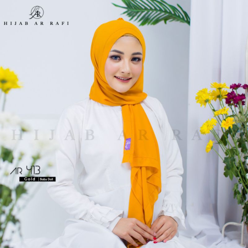 AR 413 pashmina ceruty babydoll ori arrafi hijab