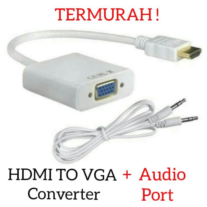 CONVERTER HDMI TO VGA HITAM/PUTIH