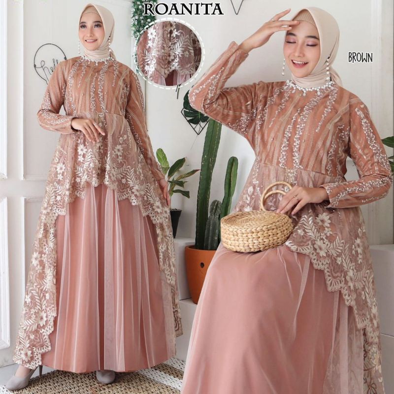 Gamis Syari Roanita/Gamis Pesta Bridesmaid/Gamis Wisuda