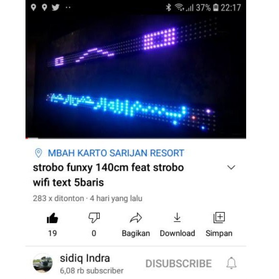 modul text wifi 5brs ws2812 buat 200cm