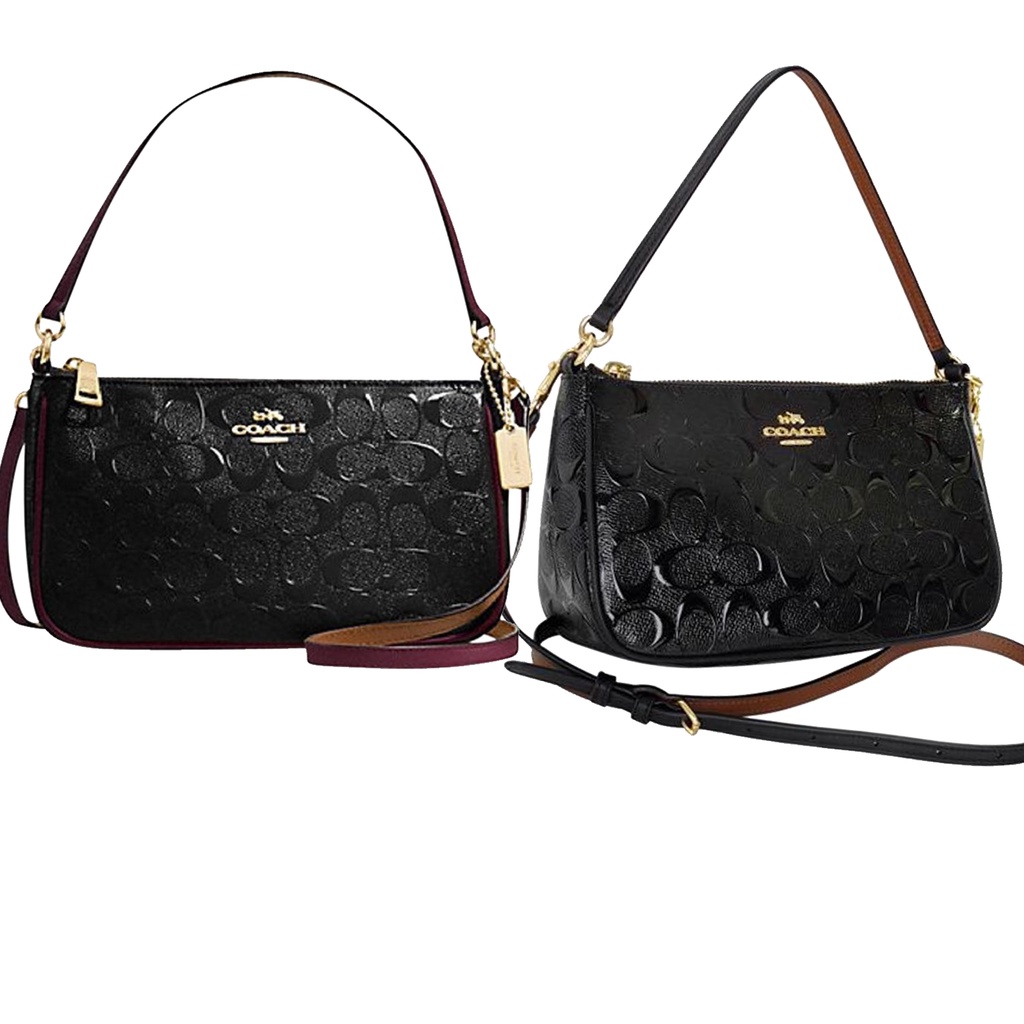 56518 coach  Shoulder belt  Shiny patent leather material  Lady's shoulder bag crossbody bag hand bag