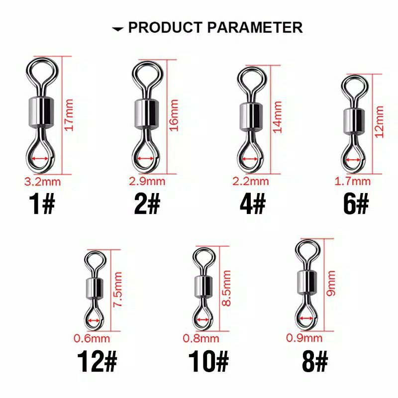 10 pcs Kili kili Barrel Bearing Swivel Solid Rings